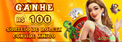 Imagem promocional dos ganhos da 40pmbet